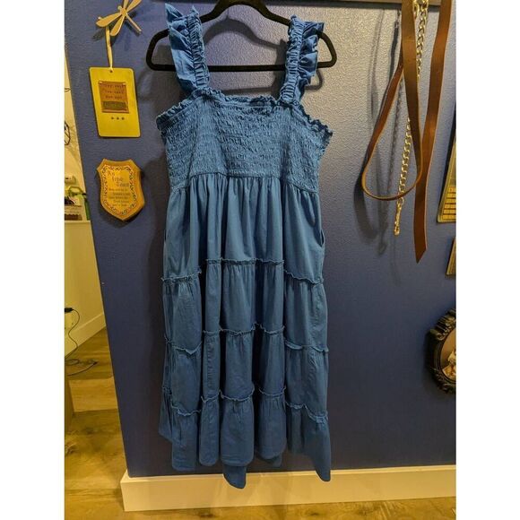 Sz 2 Torrid Popplin Tiered Midi Dress! - Picture 6 of 12